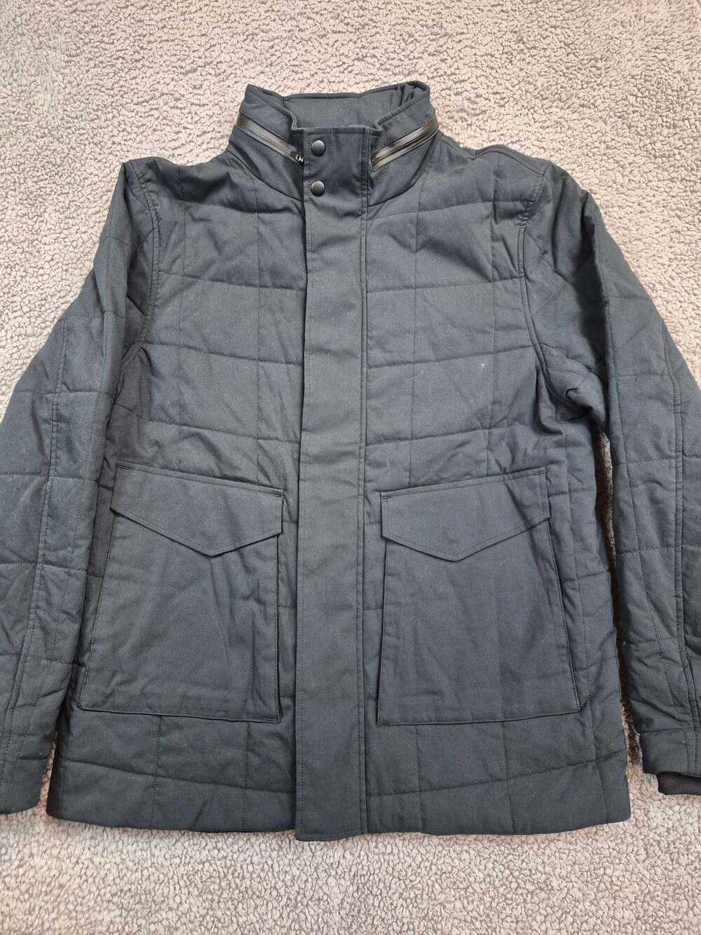 Proof Quilted Jacket Men's Size L Dark Charcoal Passport Field Jacket (1452)